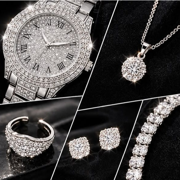 Elegant Set – 6PC Watch & Bracelets